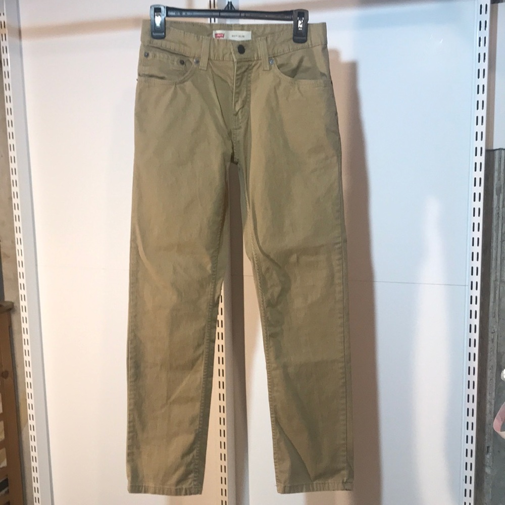 Levi Strauss & Co Boys 511 Slim Fit Khaki Jeans Size 16 Reg- 28”X28”